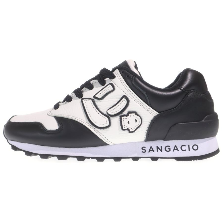 SANGACIO ホワイト/ブラック スニーカー Sangacio サンガッチョ にゅ〜ず ローカットスニーカー ブラック