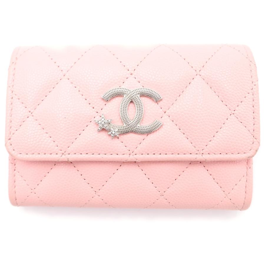 CHANEL（シャネル）三つ折りウォレット CHANEL（シャネル） マトラッセ スターココ 三つ折り財布 カードケース