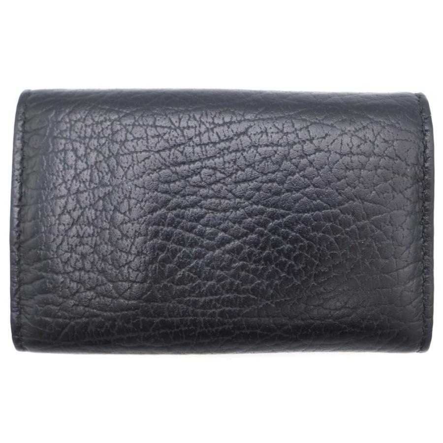 Maison Margiela ブラック レザー キーケース Maison Margiela（メゾンマルジェラ） 6連キーケース ブラック レザー
