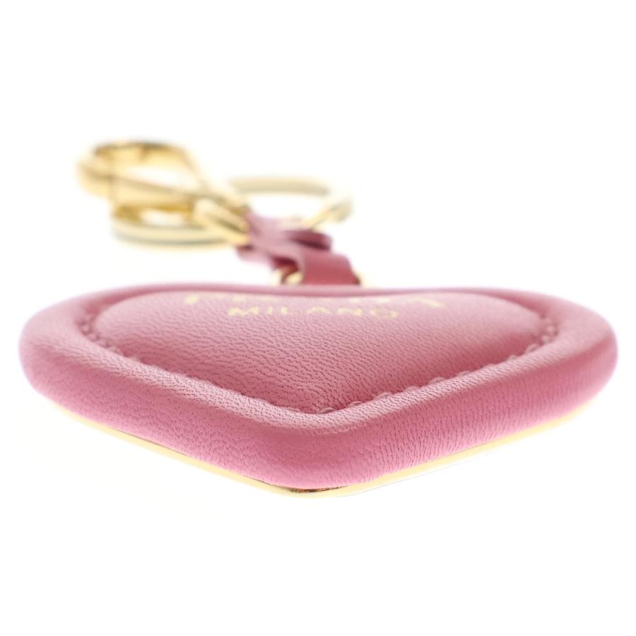 PRADA キーリング キーホルダー ピンク PRADA プラダ キーリング キーホルダー 三角 プレート ロゴ ピンク