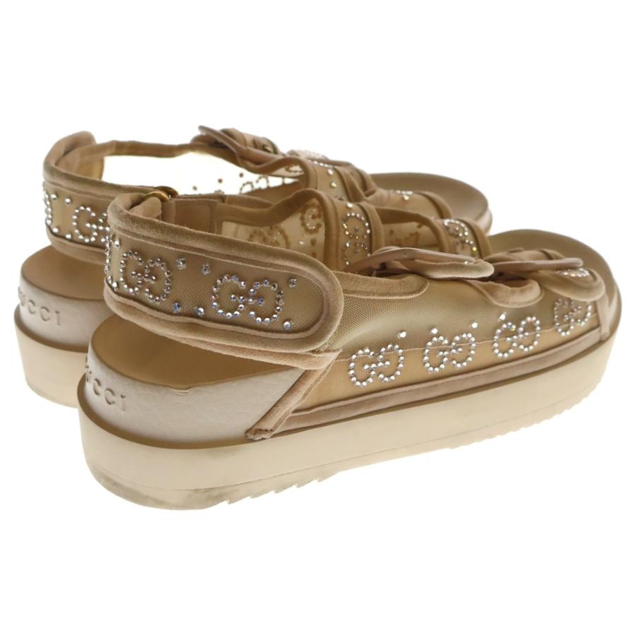 靴/シューズ GUCCI ビジュートリム GG メッシュサンダル