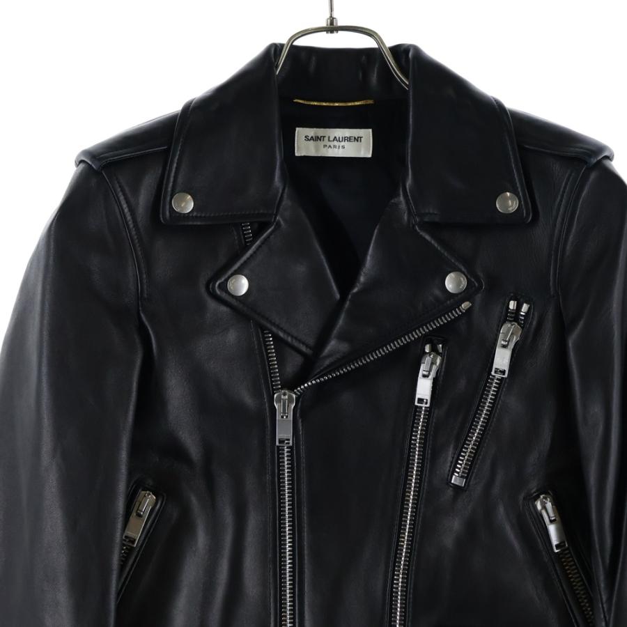 希少スムースカーフスキン16AW サンローランパリ L01 レザーライダース SAINT LAURENT PARIS サンローラン パリ 16AW L01 クラシックモーター