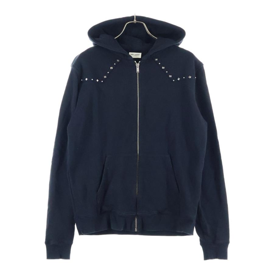 SAINT LAURENT PARIS サンローランパリ スタッズ コットン ジップ
