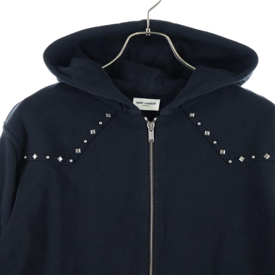 SAINT LAURENT PARIS サンローランパリ スタッズ コットン ジップ