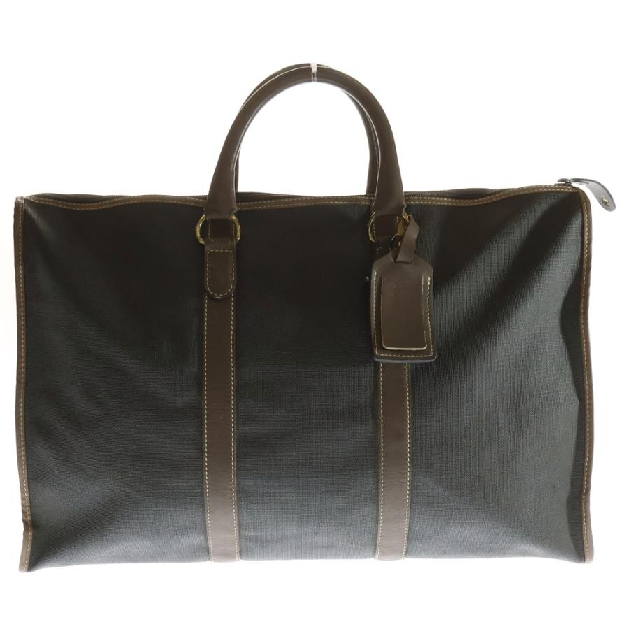 dunhill（ダンヒル） ワッペンロゴ PVC レザー ハンド ボストンバッグ