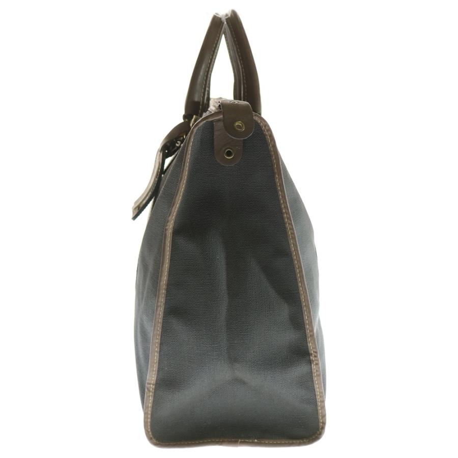 dunhill（ダンヒル） ワッペンロゴ PVC レザー ハンド ボストンバッグ