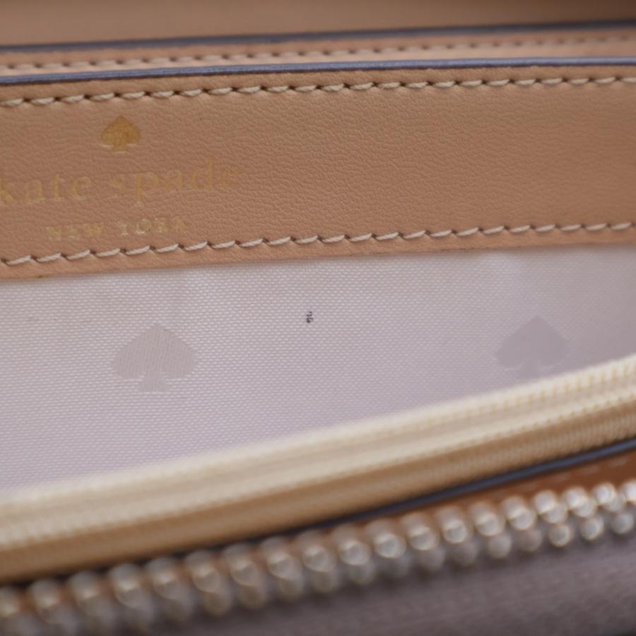 Kate Spade ケイトスペード スペード総柄ロゴ ラウンドファスナー 