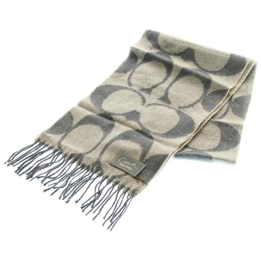 COACH（コーチ） シグネチャー マフラー ストール グレー : BRING