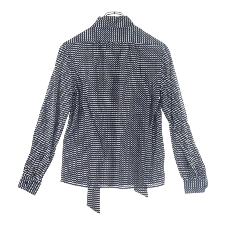 SAINT LAURENT PARIS サンローランパリ タイ付き 総柄プリント シルク