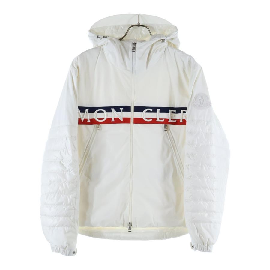Moncler ホワイトダウンジャケット　トリコロール モンクレール メンズ ダウン MONCLER ブランド ダウンジャケット