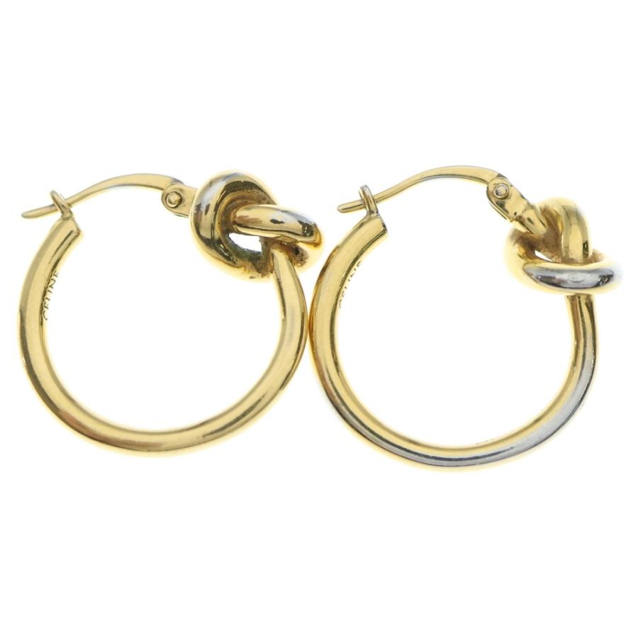 celine ノットフープピアス 片耳 CELINE◇ノット スモール フープ ピアス gold【送料関税込】 (CELINE