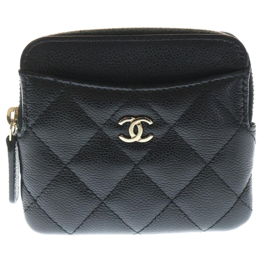 CHANEL ブラック　マトラッセ　ケース　キャビアスキン CHANEL シャネル マトラッセ 6連キーケース キャビアスキン ブラック