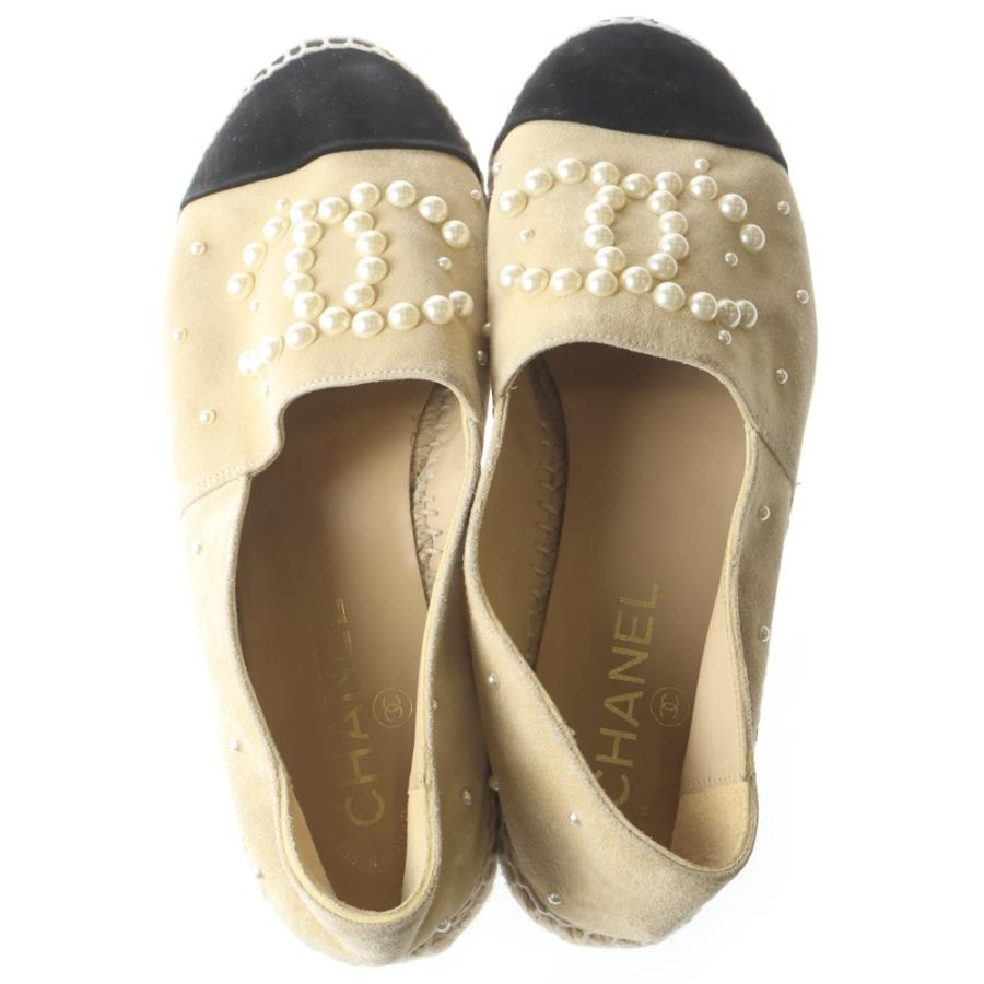 CHANEL（シャネル） ESPADRILLES パールCOCO装飾 エスパドリーユ 