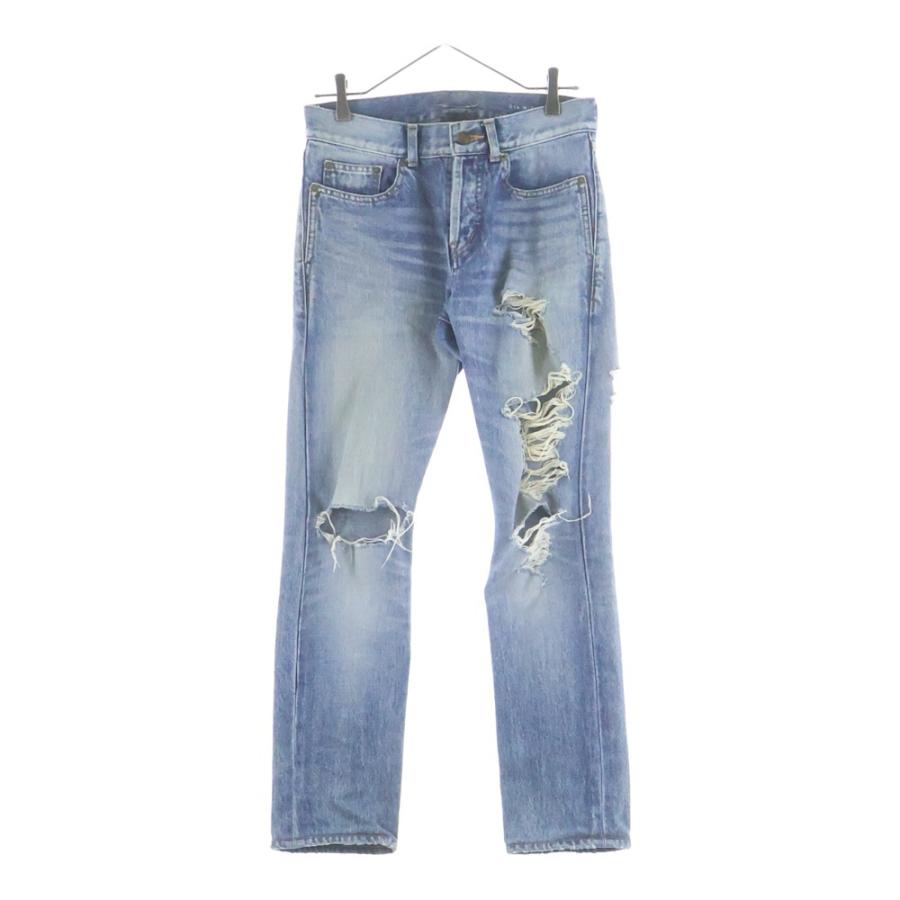 SAINT LAURENT PARIS サンローランパリ クラッシュ加工 スリムスキニー