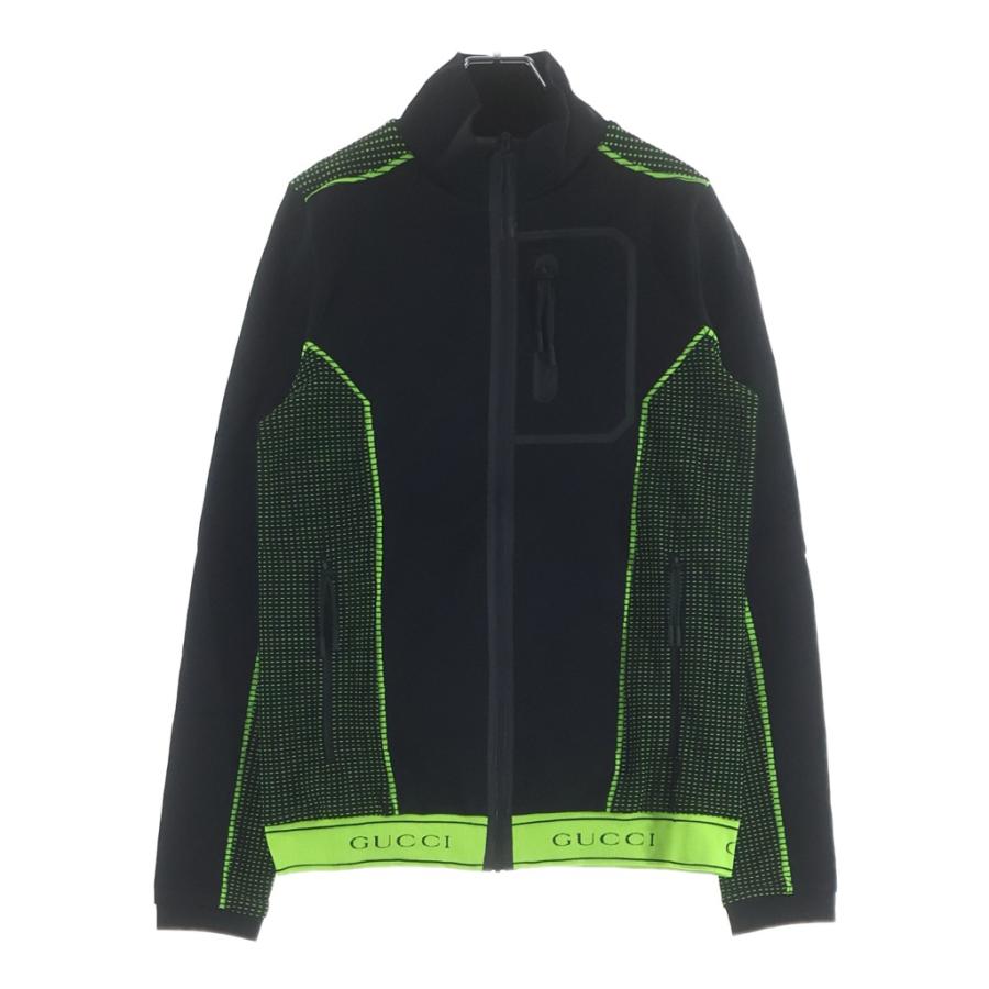 ‼*️様 値下げ【USED】 GUCCI ジップアップ トラックジャケット si GUCCI（グッチ） 裾ロゴ ジャガード ジップアップ トラックジャケット