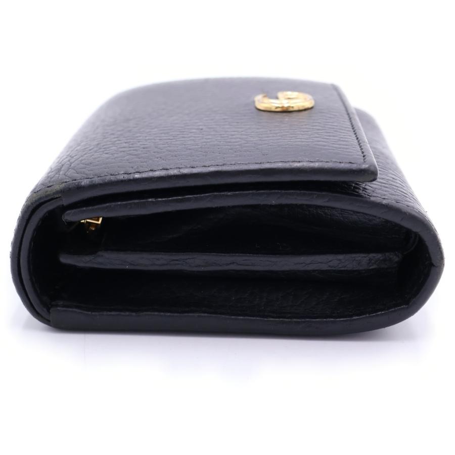 GUCCI（グッチ） GGマーモント 二つ折り財布 黒 レザー 598587 218400