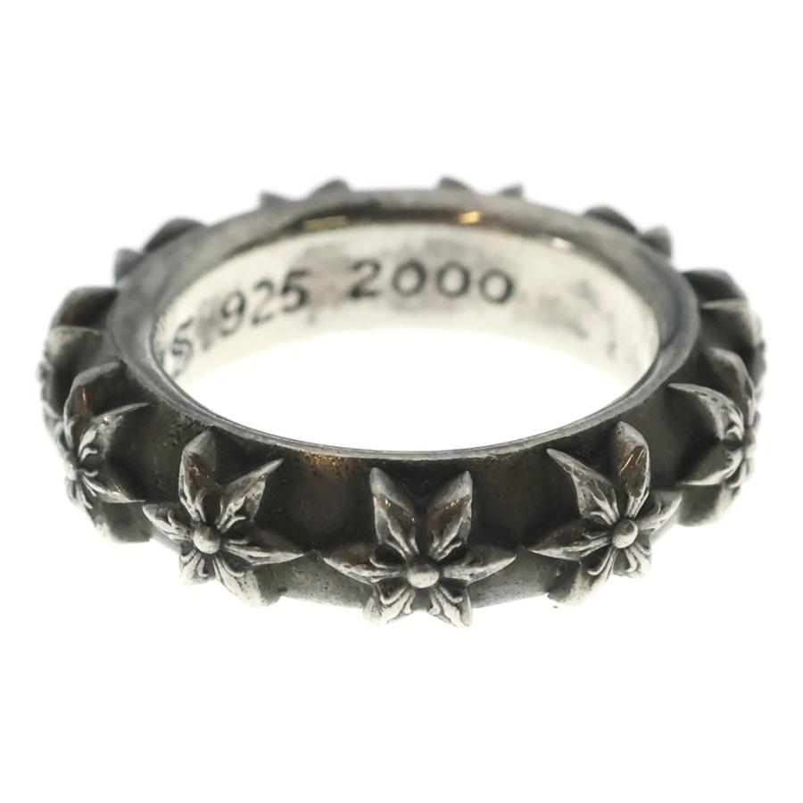 CHROME HEARTSスタッズ付きシルバーリング CHROME HEARTS（クロムハーツ） STAR BAND スターバンド シルバー