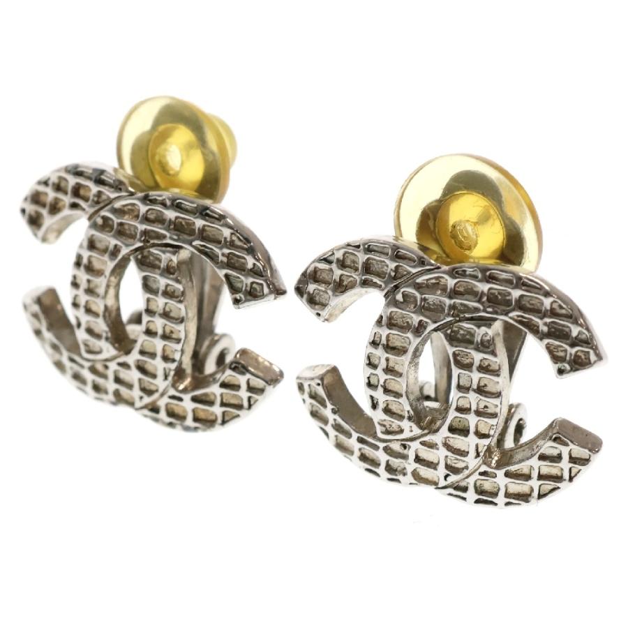 CHANEL シャネル ココマーク イヤリング シルバー アクセサリー 00A  