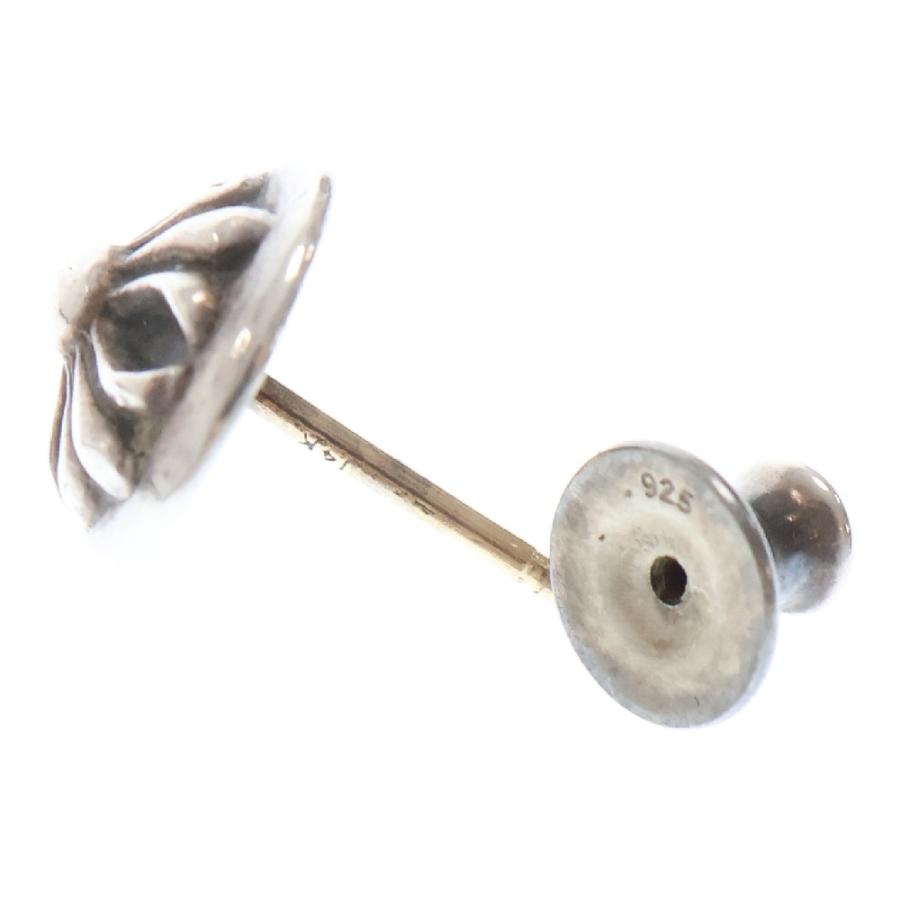 CHROME HEARTS クロムハーツ クロスボール スタッド ピアス 14K×SV925  