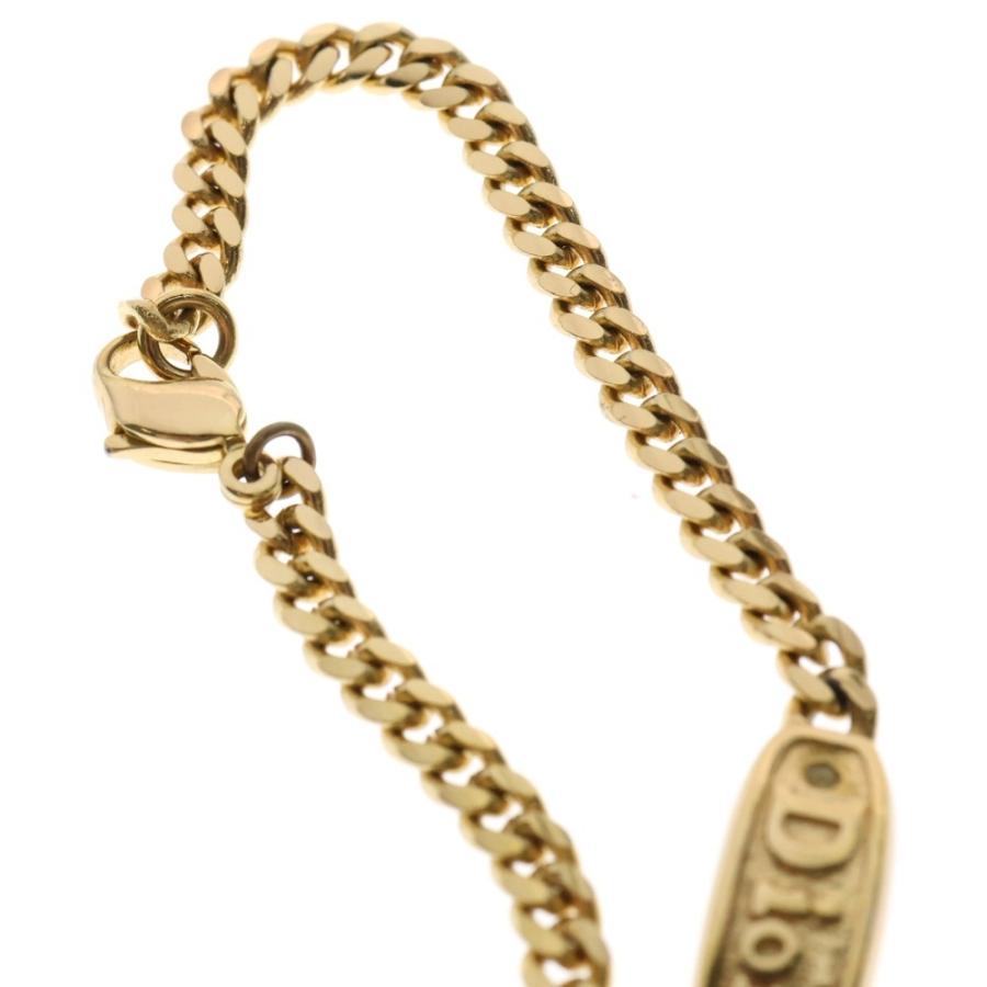 DIOR ディオール ロゴプレート チェーンブレスレット ゴールド : BRING