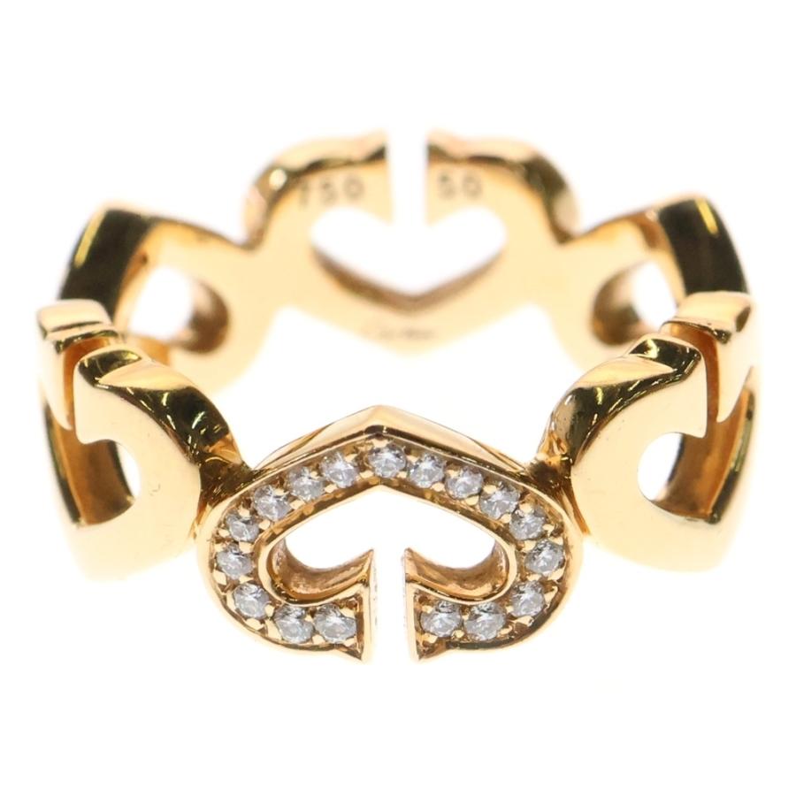 Cartier（カルティエ） Cハート ダイヤリング 1PD K18PG ピンク