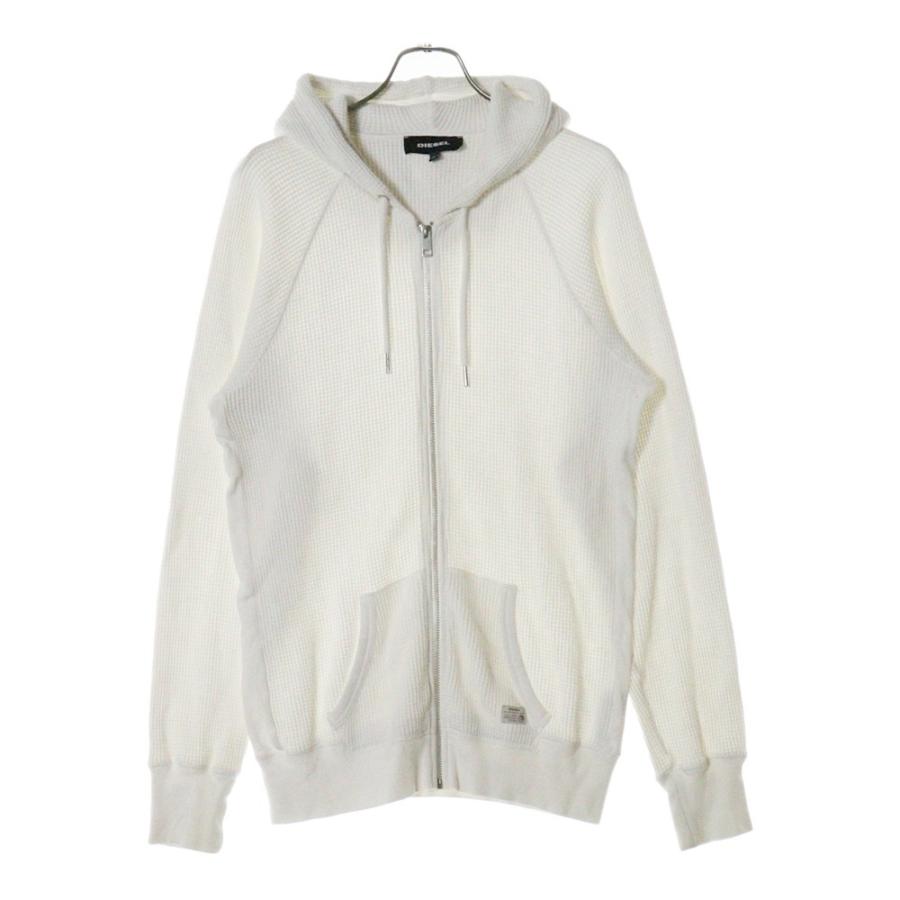 DIESEL(ディーゼル) ワッフル サーマル ジップアップパーカー Y2K DIESEL（ディーゼル） サーマル ワッフル生地 ジップアップ バーカー