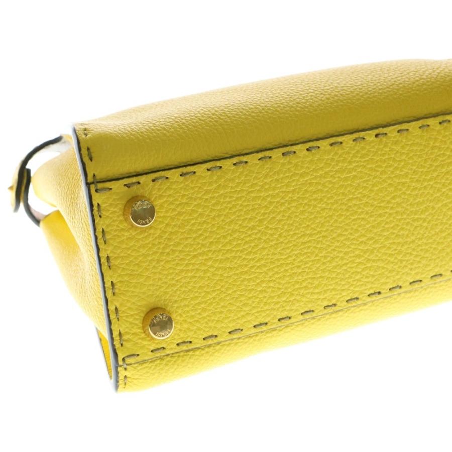 FENDI 2WAYバッグ マイクロ ピーカブー ハンドバッグ イエロー