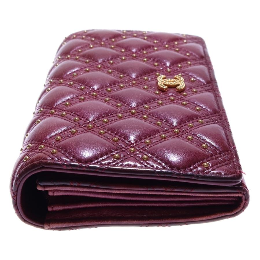 CHANEL（シャネル） スタッズマトラッセ フラップ長財布 ロング