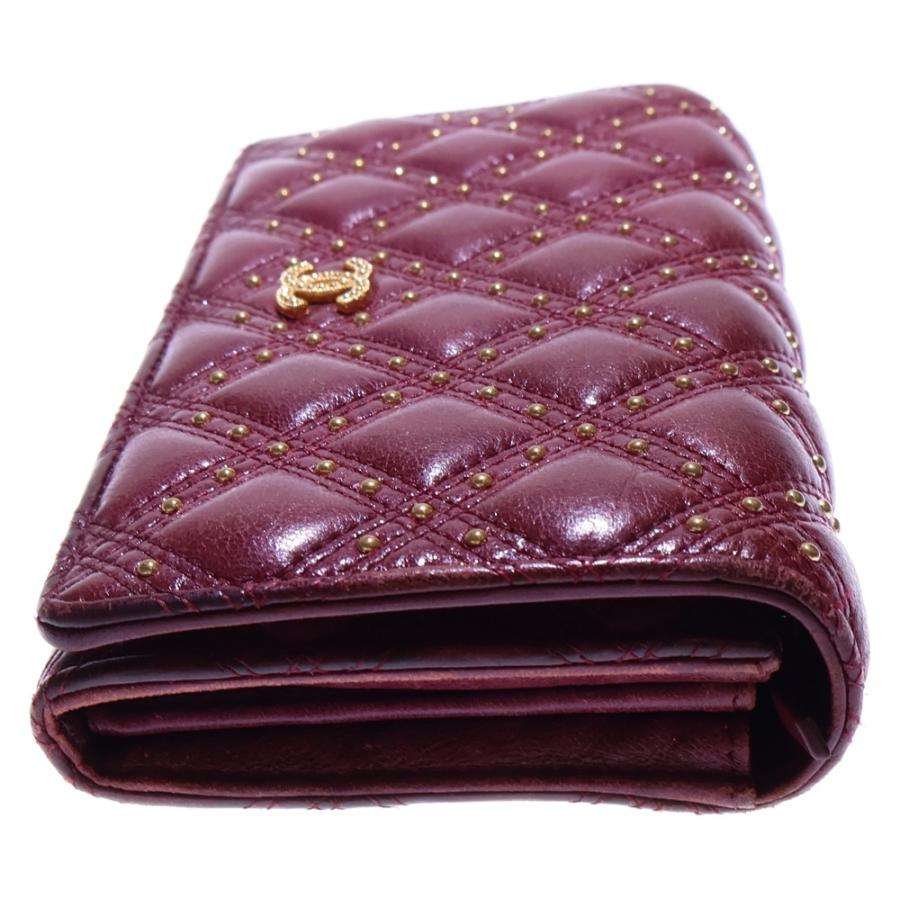 CHANEL（シャネル） スタッズマトラッセ フラップ長財布 ロング