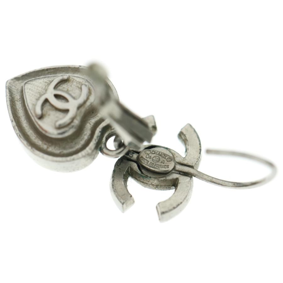 CHANEL（シャネル） ココマーク ラインストーン付ハートピアス