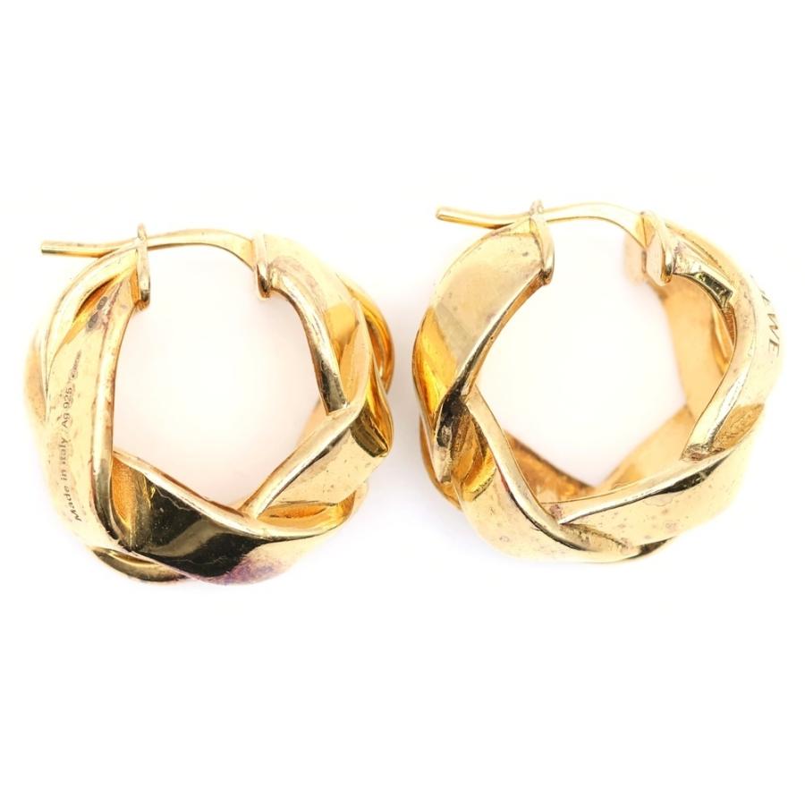 LOEWE（ロエベ） ツイスト スターリングシルバー フープピアス