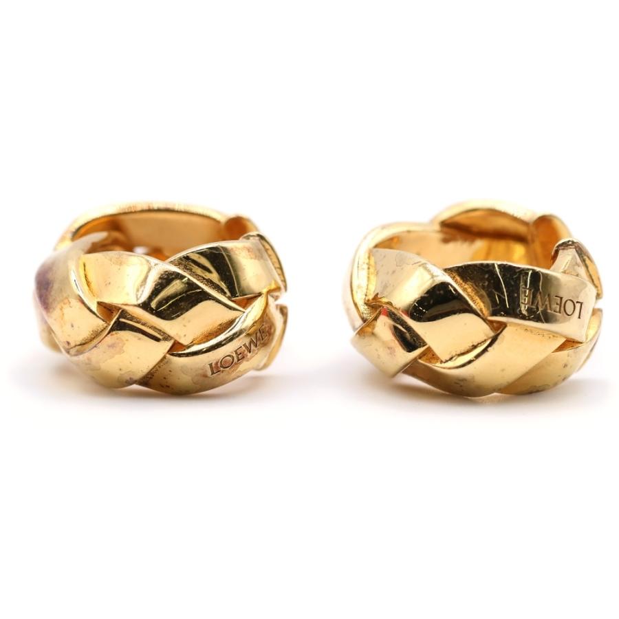 LOEWE（ロエベ） ツイスト スターリングシルバー フープピアス