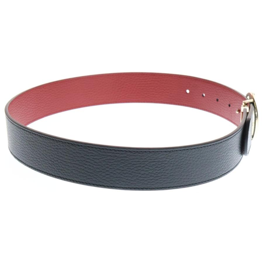 【GUCCI】リバーシブル ベルト 黒/赤 GUCCI（グッチ） GGバックル リバーシブルベルト ブラック×レッド