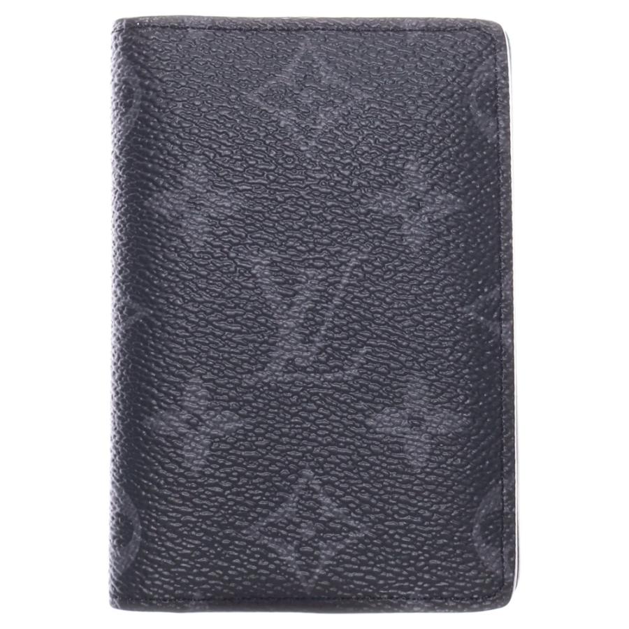 Louis Vuitton 黒 レザー 名刺入れ ルイヴィトン LOUIS VUITTON 名刺入れ レディース カードケース 薄型