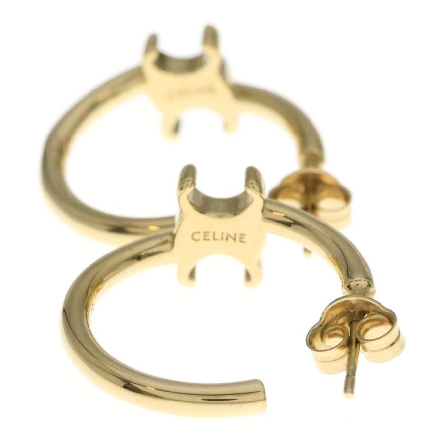 【美品】CELINE/セリーヌ/ゴールド/トリオンフ/フープピアス/ゴールド CELINE（セリーヌ） トリオンフ フープピアス ゴールド GP : BRING