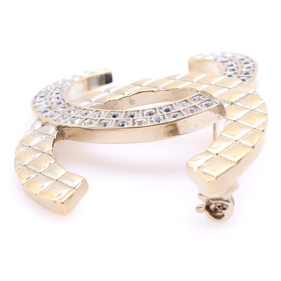 CHANEL（シャネル） ココマーク ラインストーン ブローチ ゴールド