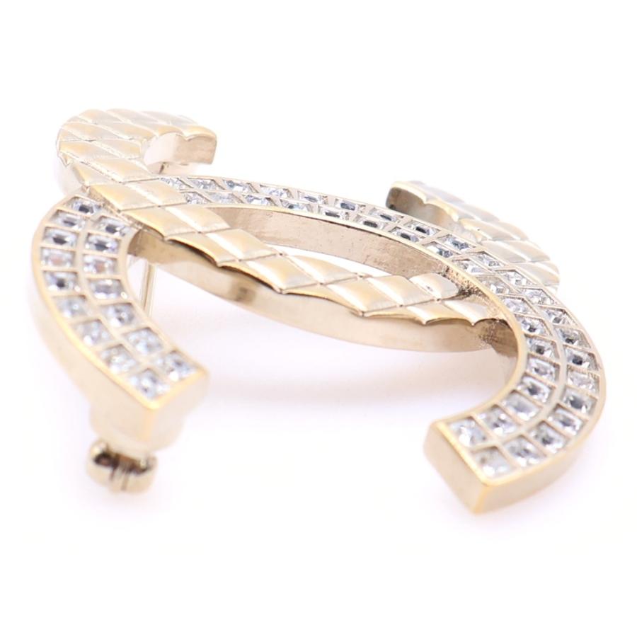 シャネル ココマーク ラインストーン ブローチ レディース ビンテージ ゴールド CHANEL（シャネル） ココマーク ラインストーン ブローチ ゴールド