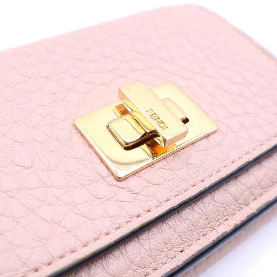 FENDI フェンディ ピーカブー セレリア 三つ折りウォレット ピンク レザー 8M0426 FENDI（フェンディ） ピーカブー セレリア 三つ折りウォレット ピンク