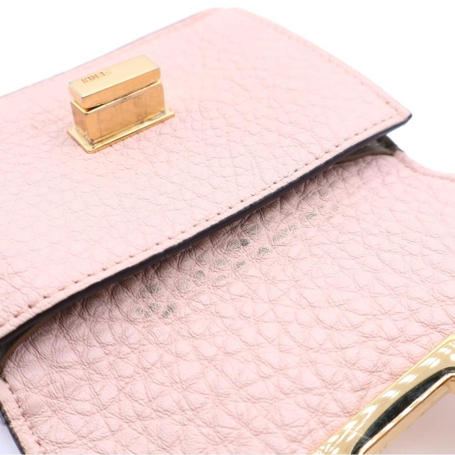 FENDI フェンディ ピーカブー セレリア 三つ折りウォレット ピンク レザー 8M0426 FENDI（フェンディ） 財布 三つ折り財布 ミニ財布 ピーカブー セレリア