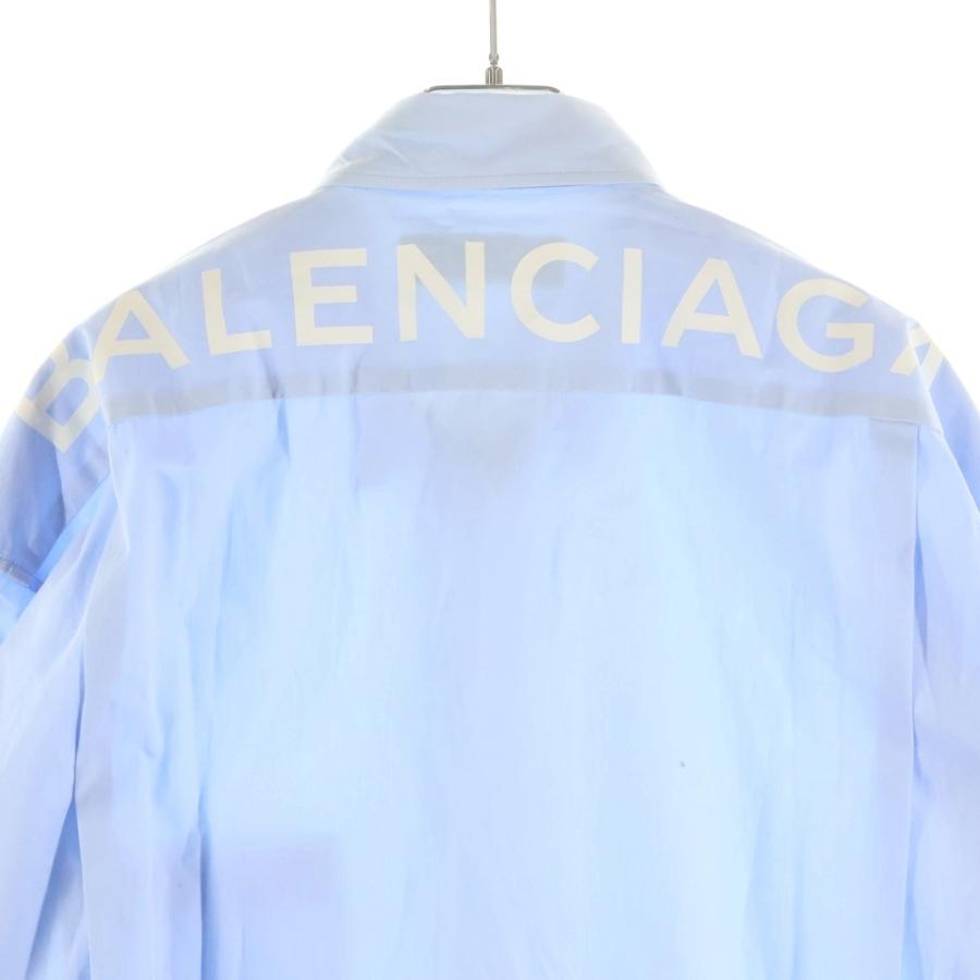 BALENCIAGA（バレンシアガ） バックロゴプリント ボタンダウン 長袖