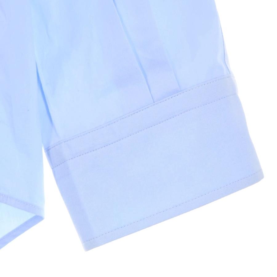 BALENCIAGA ボタンダウンシャツ ライトブルー ハンガー付き BALENCIAGA（バレンシアガ） バックロゴプリント ボタンダウン 長袖