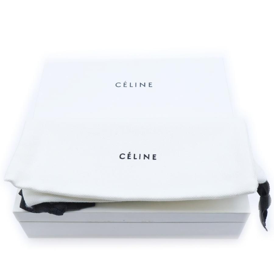 CELINE（セリーヌ） ストラップ ウォレット グリーン レザー 二つ折り