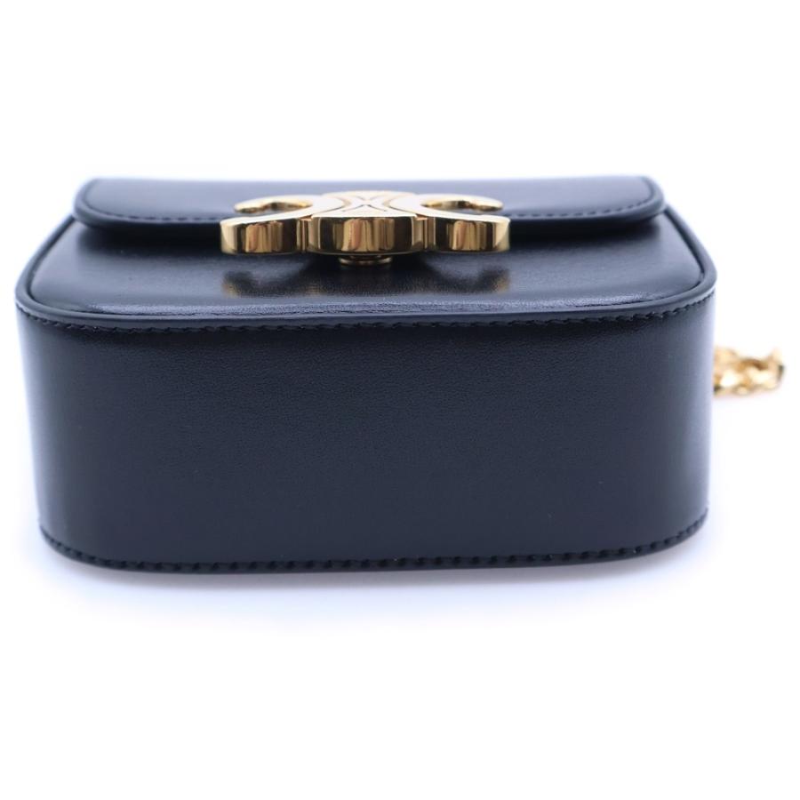 CELINE（セリーヌ） トリオンフ ミニチェーンクロード ブラック レザー