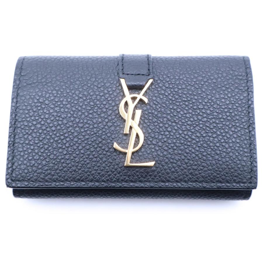 SAINT LAURENT PARIS サンローランパリ カサンドラロゴプレート レザー