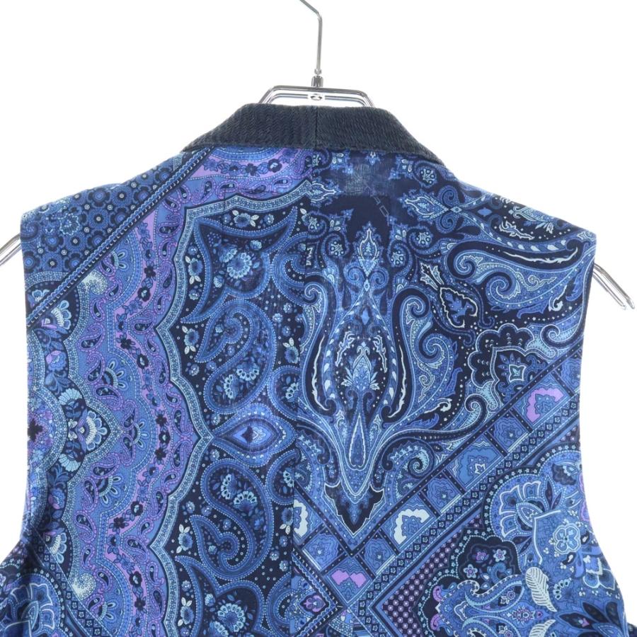 ETRO（エトロ） ペイズリー柄切り替え ベスト ネイビー : BRING Yahoo