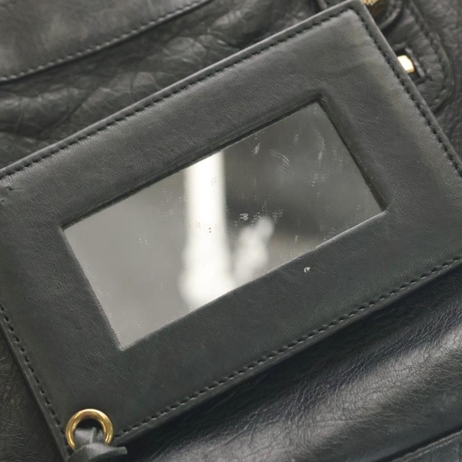 BALENCIAGA バレンシアガ バレンシアガ 240577 ザ・ジャイアントシティ ハンドバッグ ショルダーバッグ ブラック レザー 240577・1000 1669 ピンクゴールド金具 BALENCIAGA（バレンシアガ） 240577 ザ・ジャイアントシティ