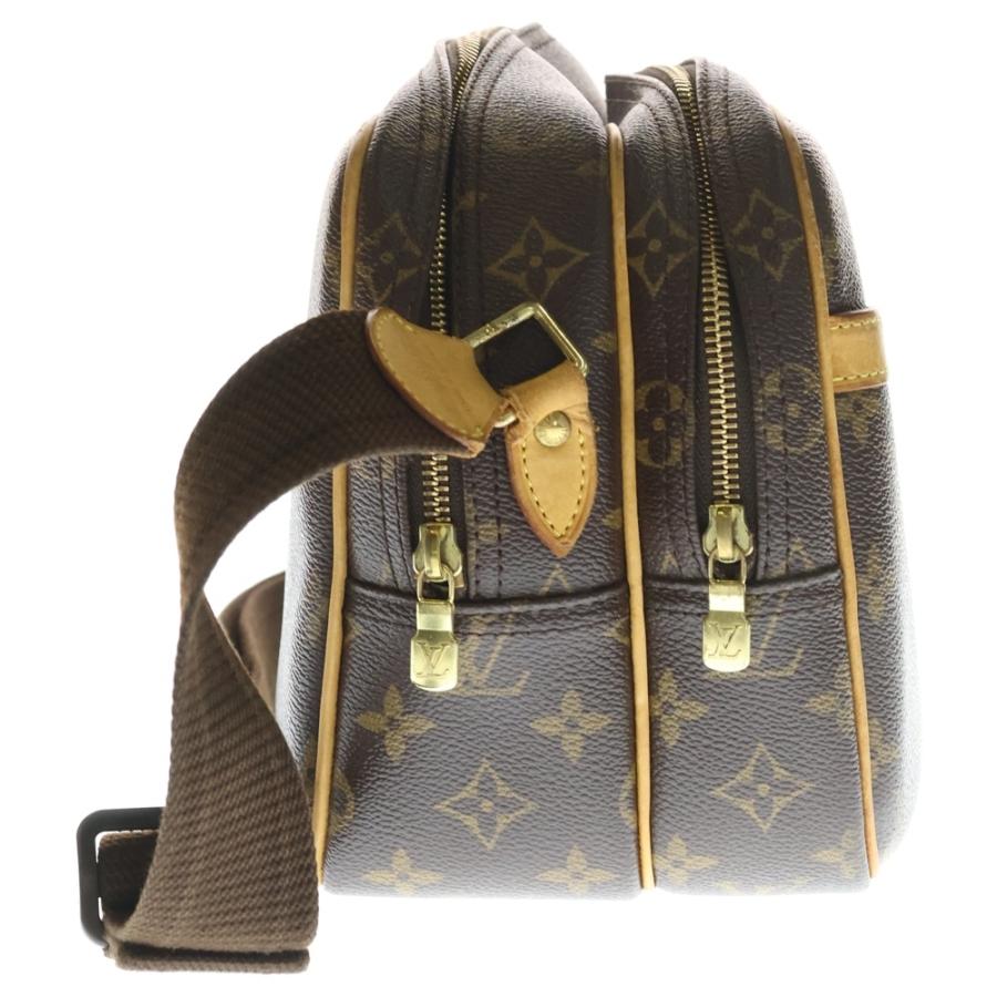 LOUIS VUITTON ルイヴィトン モノグラム リポーターPM ショルダーバッグ ブラウン レザー×PVC M45254 ゴールド金具 LOUIS VUITTON（ルイ・ヴィトン） モノグラム リポーターPM ショルダー