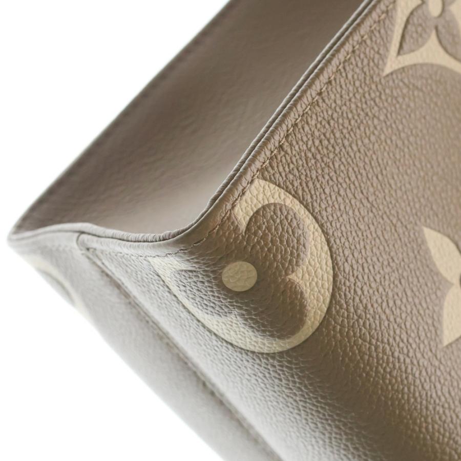 LOUIS VUITTON ルイヴィトン オンザゴーPM モノグラムアンプラント レザー 2WAY ハンド ショルダーバッグ ゴールド金具 ベージュ M45779 オンザゴー PM バイカラー モノグラム・アンプラント レザー｜ルイ