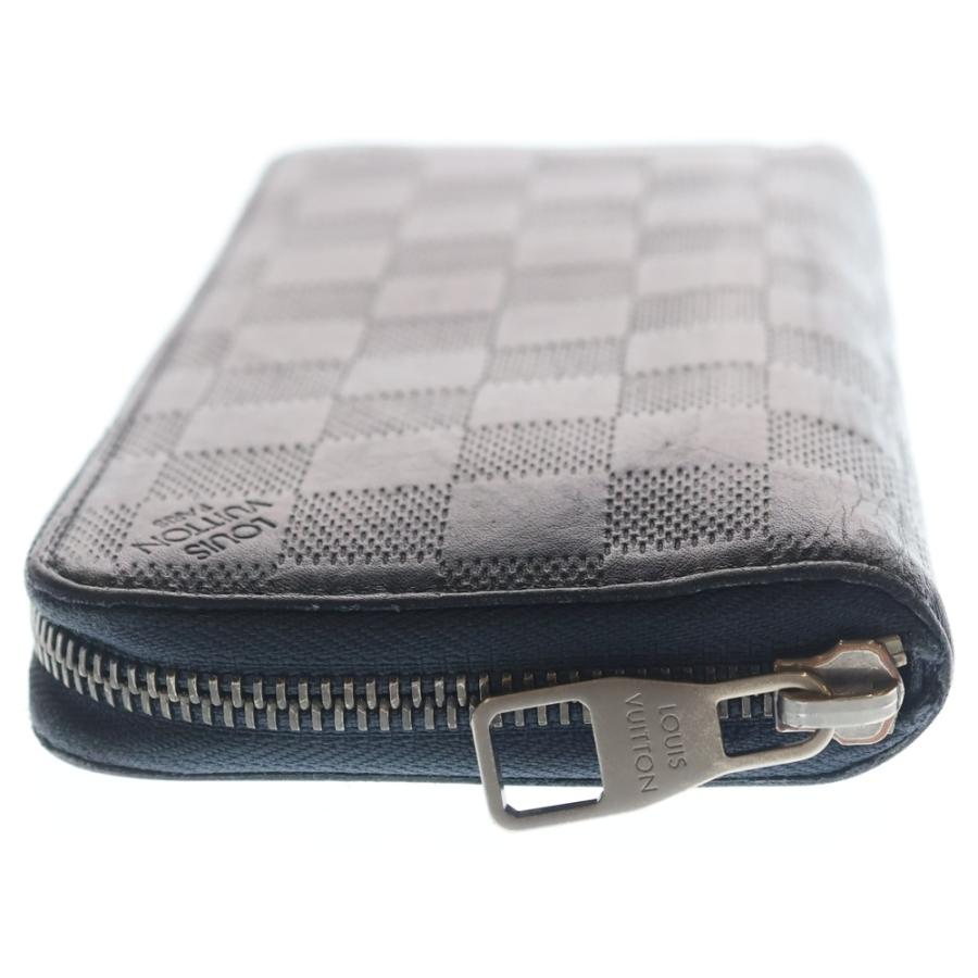 LOUIS VUITTON ルイヴィトン ダミエアンフィニ ジッピーウォレットヴェルティカル コスモス ロングウォレット 長財布 カードケース ネイビー レザー N63549 シルバー金具 LOUIS VUITTON（ルイ・ヴィトン） ダミエアンフィニ ジッピー