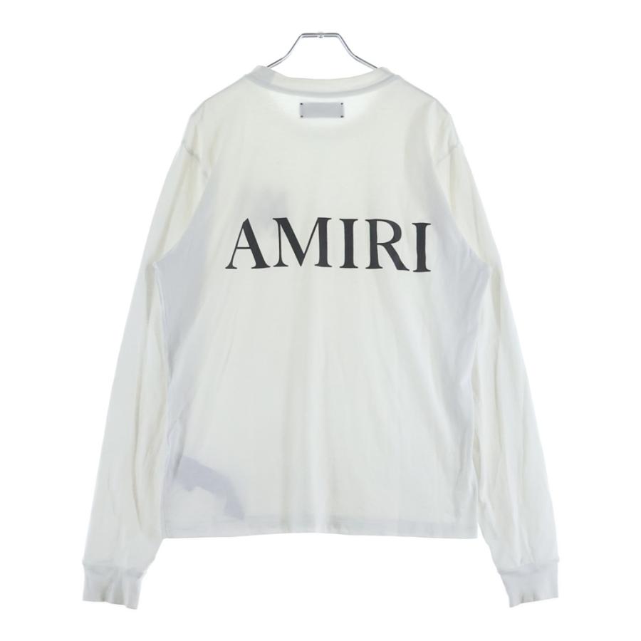 AMIRI（アミリ） ロゴプリント ロングスリーブ 長袖Tシャツ ホワイト